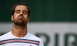 Le Français Richard Gasquet contre l'Argentin Juan Ignacio Londero au 2e tour de Roland-Garros, le 29 mai 2019 à Paris