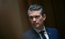 Le ministre américain de la Défense, Pete Hegseth, le 17 avril 2025 à la Maison Blanche