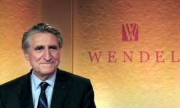 Ernest-Antoine Seillière lors d'une assemblée générale des actionnaires de Wendel, le 9 juin 2008 à Paris