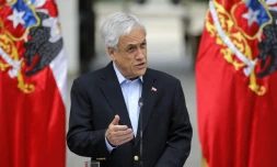 Le président chilien Sebastian Pinera s'adresse au pays le 26 octobre 2019