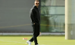 David Beckham le 25 février 2020 dans le stade de l'Inter Miami à Fort Lauderdale, en Floride.