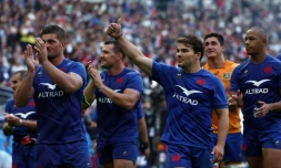 Mission accomplie pour le XV de France vainqueur autoritaire de l'Australie en préparation au Mondial, le 27 août 2023 à Saint-Denis  