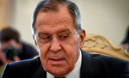 Le ministre russe des Affaires étrangÚres Sergueï Lavrov, le 13 avril 2018 à Moscou