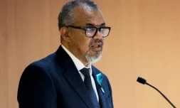 Le chef de l'Organisation mondiale de la santé Tedros Adhanom Ghebreyesus, le 19 mai 2025 à Genève