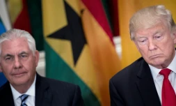 Le président américain Donald Trump et le secrétaire d'Etat américain Rex Tillerson, le 20 septembre 2017 à New York