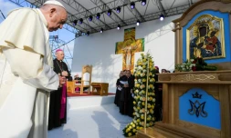 Le pape François à Iasi, en Roumanie, le 1er juin 2019