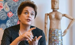 L'ex-présidente du Brésil, Dilma Rousseff lors d'un entretien exclusif à l'AFP, le 17 février 2017 à Brasilia