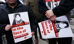 Des militants pour les droits des migrants manifestent à Washington le 16 février 2017