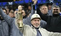 Un des 2000 mineurs invités par Schalke 04 pour le match contre Bayer Leverkusen, le 19 décembre 2018 à Gelsenkirchen