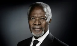 Kofi Annan, l'ancien secrétaire général de l'ONU, prix nobel de la paix, à Paris le 11 décembre 2017