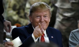 Le président américain Donald Trump sur la base militaire de Bagram en Afghanistan le 28 novembre 2019