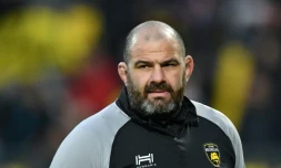 L'entraîneur de La Rochelle Patrice Collazo suit le match de Top 14 contre Brive à Marcel-Deflandre, le 27 janvier 2018