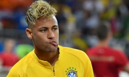 L'attaquant brésilien Neymar avant le match contre la Suisse, le 17 juin 2018 à Rostov