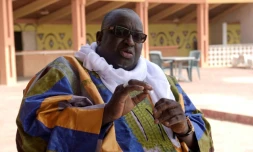 Papa Massata Diack, fils de l'ancien président de l'IAAF, Lamine Diack, lors d'une interview à l'AFP, à Dakar, le 6 mars 2017 