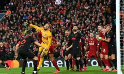 Photo du 8e de finale retour de Ligue des Champions Liverpool-Atlético Madrid disputé devant 52,000 spectateurs le 11 mars 2020