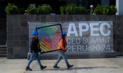 Préparatifs pour le sommet de l'APEC à Lima, le 13 novembre 2024 au Pérou