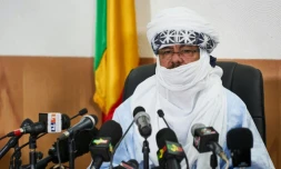 Le ministre de l'Administration territoriale, Mohamed Ag Erlaf annonce les résultats du second tour de l'élection présidentielle malienne, le 16 août 2018 à Bamako