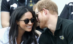 Le prince Harry et Meghan Markle pendant un match de tennis à Toronto, le 25 septembre 2017