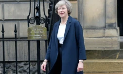 La PremiĂšre ministre britannique Theresa May le 15 juillet 2016 Ă Edimbourg