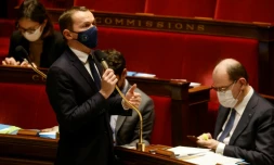 Le ministre des Comptes publics Olivier Dussopt à l'Assemblée nationale, le 9 février 2021