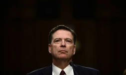 L'ex-directeur du FBI James Comey avant son audition au Sénat américain, le 8 juin 2017 à Washington