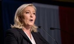 La présidente du Front National, Marine Le Pen, le 6 décembre 2015, dans son fief de Hénin-Beaumont