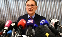 Le président de la Fédération des Sports de glace Didier Gailhaguet, lors d'une conférence de presse, le 5 février 2020 à Paris