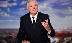 Le Premier ministre Michel Barnier au journal télévisé de France 2 à Paris, le 22 septembre 2024