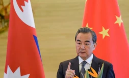 Le ministre chinois des Affaires étrangères Wang Yi speaks à Pékin le 7 septembre 2017