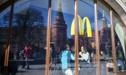 Le McDonald's situé à deux pas du Kremlin, à Moscou, le 10 mars 2022