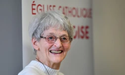 S?ur Bernadette Moriau tient une conférence de presse à Beauvais, dans l'Oise, le 13 février 2018