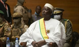Le président de transition du Mali, Bah Ndaw, le 25 septembre 2020 à Bamako