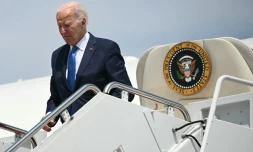 Joe Biden descend de Air Force One Ă Joint Base Andrews (Maryland) le 23 juillet 2024