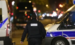 La police patrouille le 14 novembre 2015 près du Bataclan à Paris