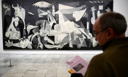 Le tableau de Picasso "Guernica" au Musée Reina Sofia de Madrid le 24 mars 2017