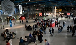 Des visiteurs au Centre national d'art et de culture Georges-Pompidou à Paris, le 8 mars 2025