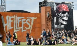 Le festival Hellfest sur la pelouse du parc de Clisson, en Loire-Atlantique, le 21 juin 2019