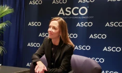 Sara Hurvitz lors de la conférence annuelle de l'American Society of Clinical Oncology (ASCO), à Chicago, le 1er juin 2019 