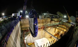 Un site de construction  du "Grand Paris Express", à Champigny-sur-Marne, dans le Val-de-Marne, le 3 février 2018