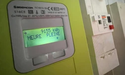 Un compteur électrique photographié le 14 septembre 2022 à Lille (Nord)