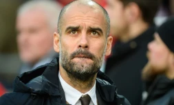 L'entraîneur du Bayern Munich Pep Guardiola lors du match contre Hanovre, le 19 décembre 2015 à Hanovre
