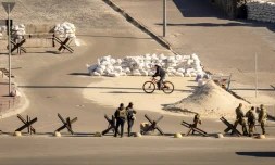 Dans le centre de Kiev, le 15 mars 2022