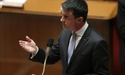 Le Premier ministre Manuel Valls à l'Assemblée nationale, le 26 janvier 2016 à Paris
