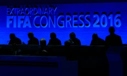 Membres exécutifs de la Fifa à l'ouverture du congrÚs électoral de l'instance internationale, le 26 février 2016 à Zurich