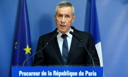 Le procureur de Paris François Molins lors d'une conférence de presse, le 10 septembre 2017 à Paris
