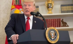 Le président américain Donald Trump à la Maison Blanche à Washington DC, le 24 octobre 2017