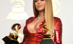 La diva pop Beyoncé, le 12 février 2017 à Los Angeles après la cérémonie des Grammy music Awards