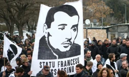 Manifestation de soutien Ă Yvan Colonna, le 6 mars 2022 Ă Corte, en Corse