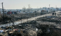 La partie sud de la "Jungle", le 14 mars 2016 à Calais (nord de la France)