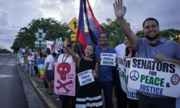 Manifestation pour la paix à Guam, le 14 août 2017